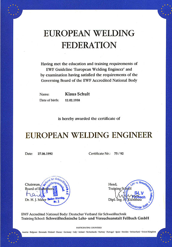 European Welding Engineer